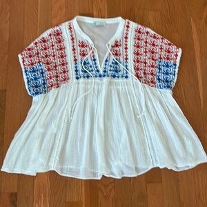 Zara embroidered top